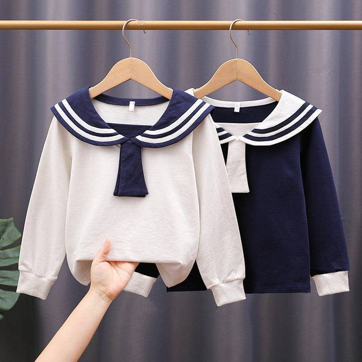 Mädchen Matrosen Sweatshirt mit stylischem Kragen Echo Archiv