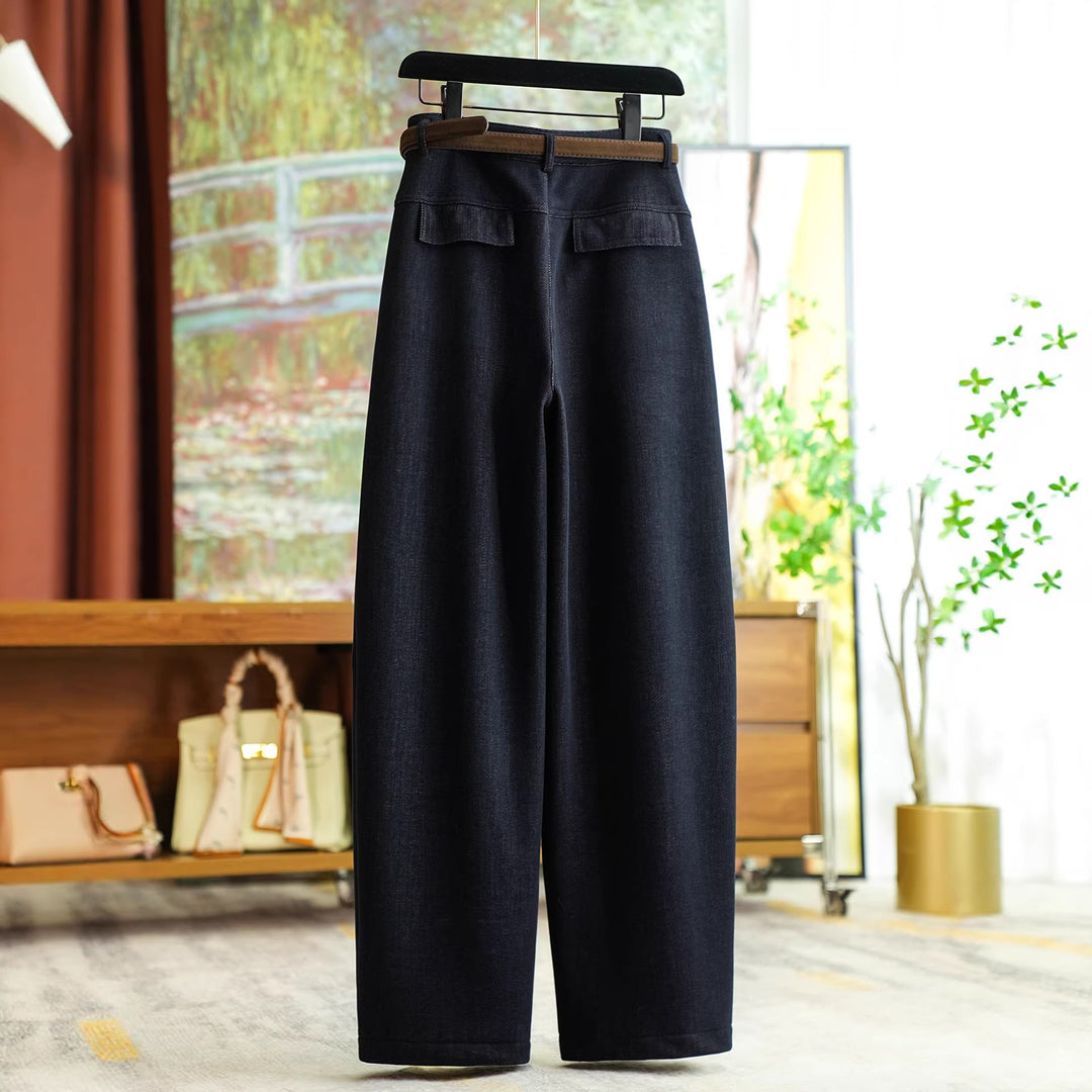 Damen Bequeme und modische Hose mit Gürtel Echoarchiv