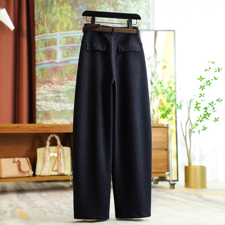 Damen Bequeme und modische Hose mit Gürtel Echoarchiv
