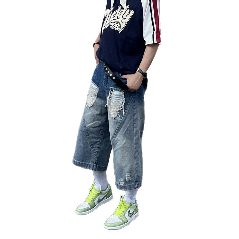 Herren Trendige Weitbein-Jeans Echoarchiv