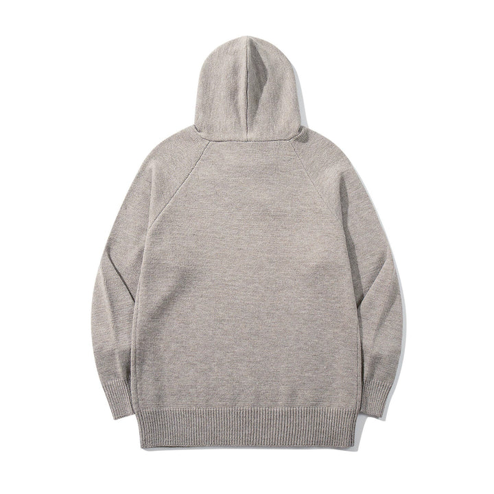 Unisex Strick-Kapuzenpullover mit Raglanärmeln und breitem Rippenbund Echoarchiv