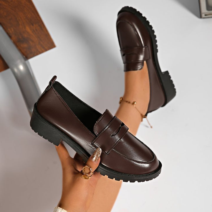 Damen Loafers aus hochwertigem Leder mit bequemer Laufsohle Echoarchiv