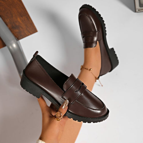 Damen Loafers aus hochwertigem Leder mit bequemer Laufsohle Echoarchiv
