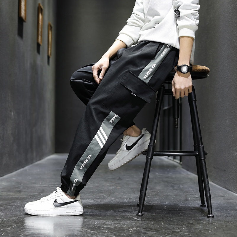 Herren Cargo-Hose mit seitlichen Taschen und elastischem Bund Echo Archiv