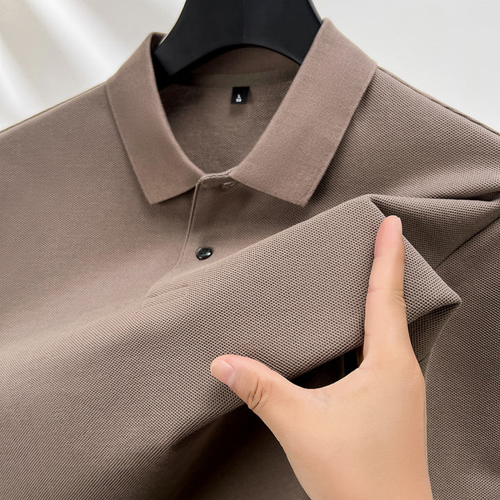 Herren Poloshirt mit langem Arm aus atmungsaktivem Funktionsmaterial Echoarchiv