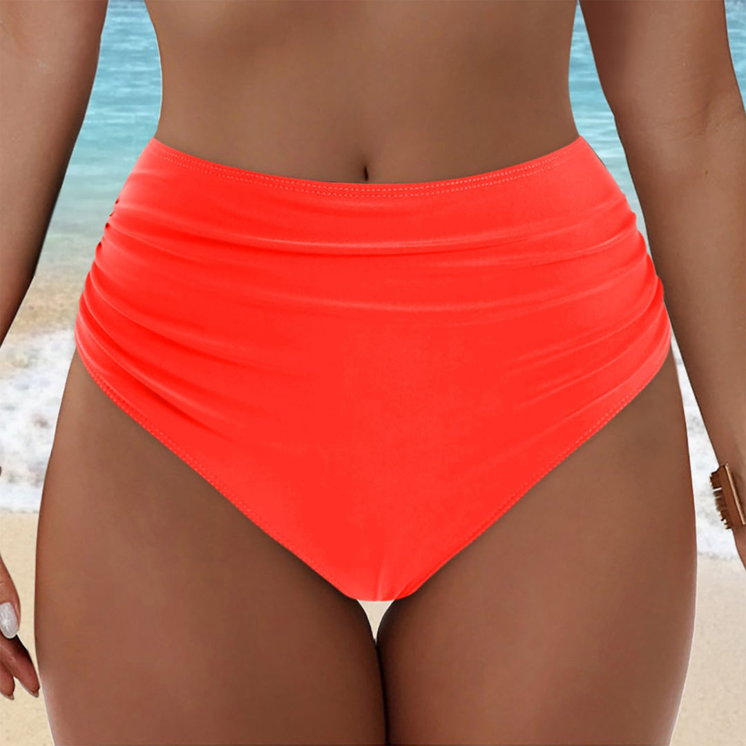 Damen Hochgeschnittenes Bikini-Höschen mit Rüschendetails Echo Archiv