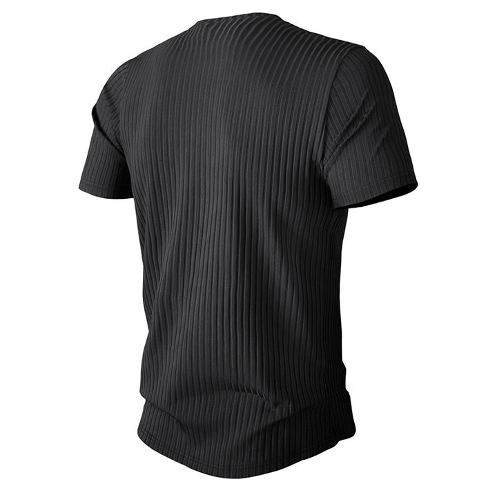 Herren modisches kurzärmliges Struktur-T-Shirt Echoarchiv