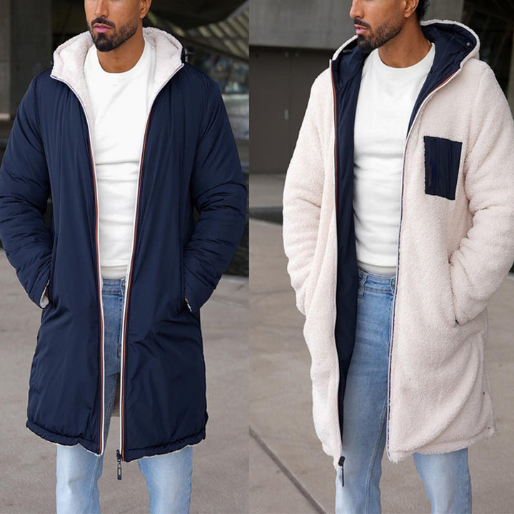 Herren umkehrbare Winterjacke mit weichem Innenfutter Echoarchiv