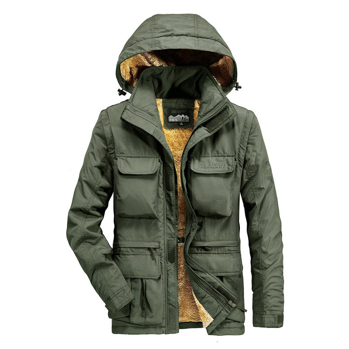 Herren Outdoor-Fieldjacke mit fleecegefüttertem Thermoinnenfutter und Multifachtaschen – Marzano