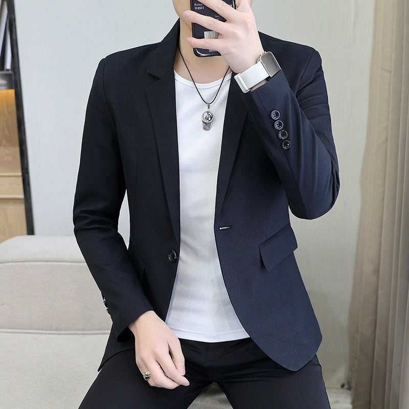 Herren modischer Blazer mit schmalem Schnitt und feinem Material Echoarchiv
