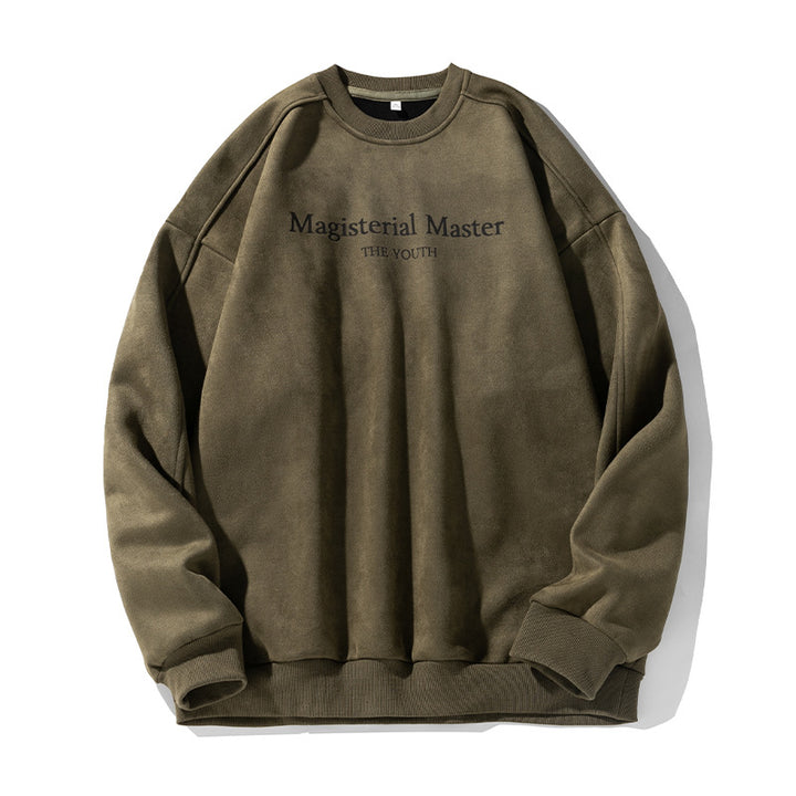 Unisex Oversize-Sweatshirt mit samtiger Fleece-Optik und tonalem Frontprint Echo Archiv
