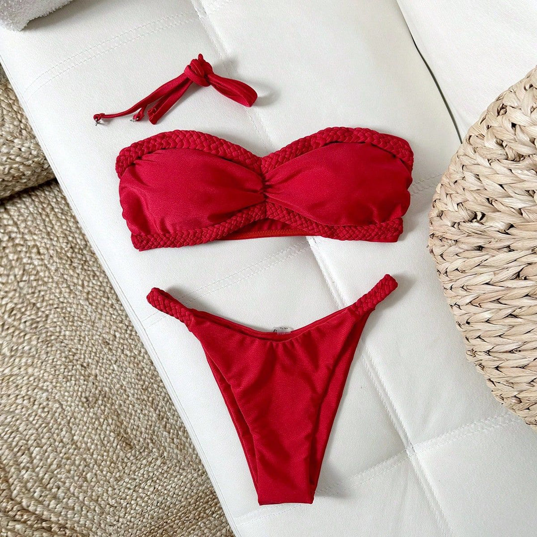 Damen Bandeau-Bikini mit geflochtenen Akzenten Echo Archiv
