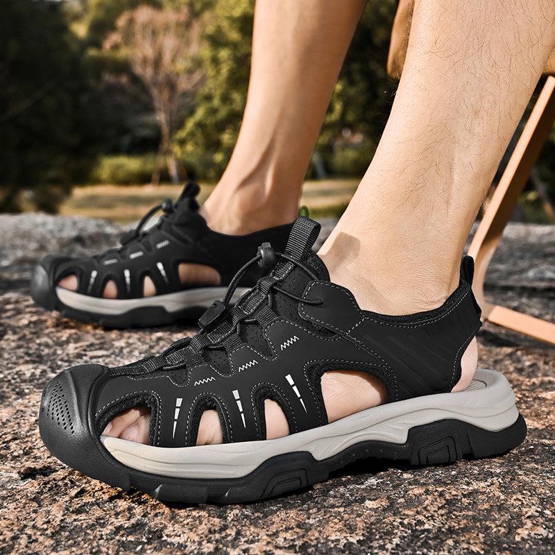 Herren Sportliche Outdoor-Sandalen mit rutschfester Sohle und verstellbarem Riemen Echoarchiv