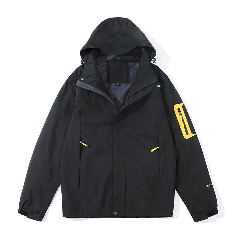 Herren leichte Softshell-Kapuzenjacke mit Fleece-Innenlage und Ärmeltasche Echoarchiv