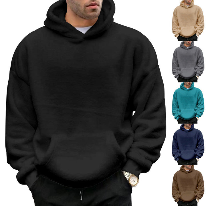 Unisex nan kuscheliger Teddy-Fleece Hoodie mit überlanger Passform und Kängurutasche Echo Archiv