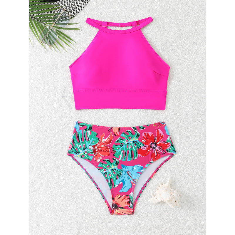 Damen Sportliches High-Waist Bikini-Set Echo Archiv