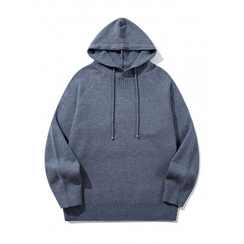 Unisex Oversize Strickkapuzenpullover mit Raglanärmeln und Rippbündchen Echo Archiv