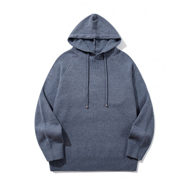 Unisex Oversize Strickkapuzenpullover mit Raglanärmeln und Rippbündchen Echo Archiv