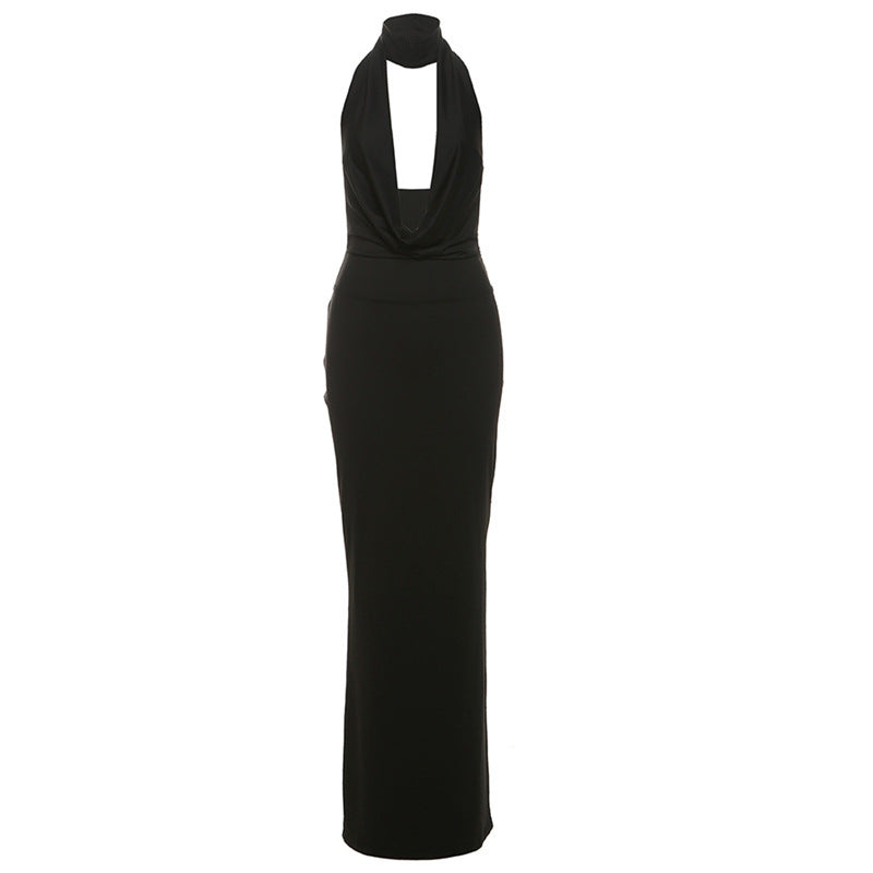 Damen Elegantes Abendkleid mit schimmerndem tiefem V-Ausschnitt und figurschmeichelnder Silhouette Echo Archiv