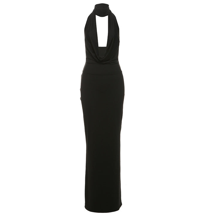 Damen Elegantes Abendkleid mit schimmerndem tiefem V-Ausschnitt und figurschmeichelnder Silhouette Echo Archiv