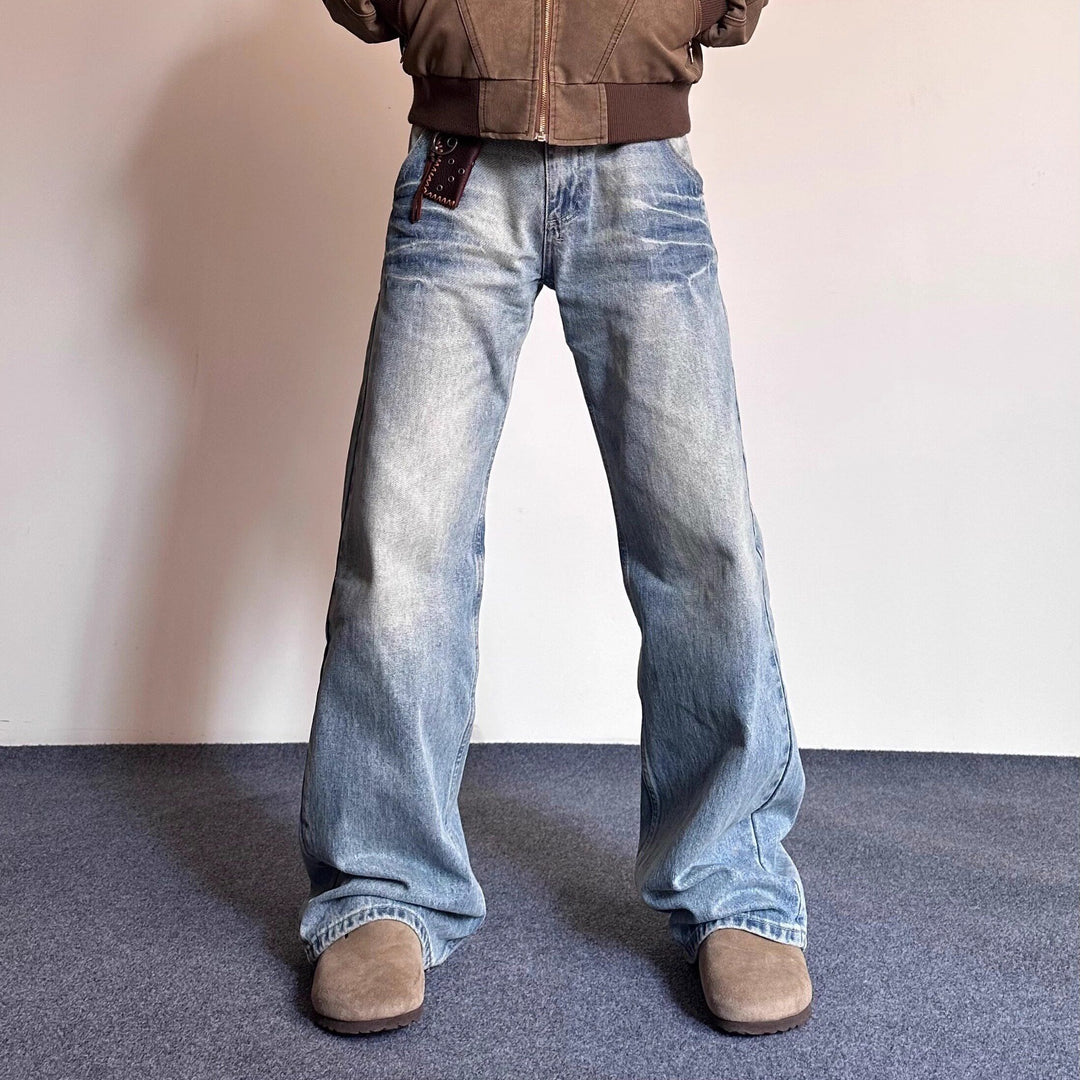 Herren Lässige Weite Jeans Echoarchiv