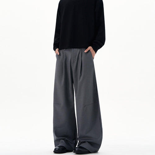 Herren Ultraweite Bügelfalten-Hose mit tiefem Schritt und fließender Twill-Qualität Echo Archiv