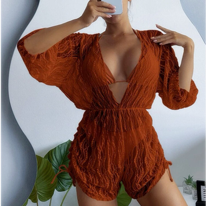 Damen Strand-Overall mit floralem Muster Echo Archiv