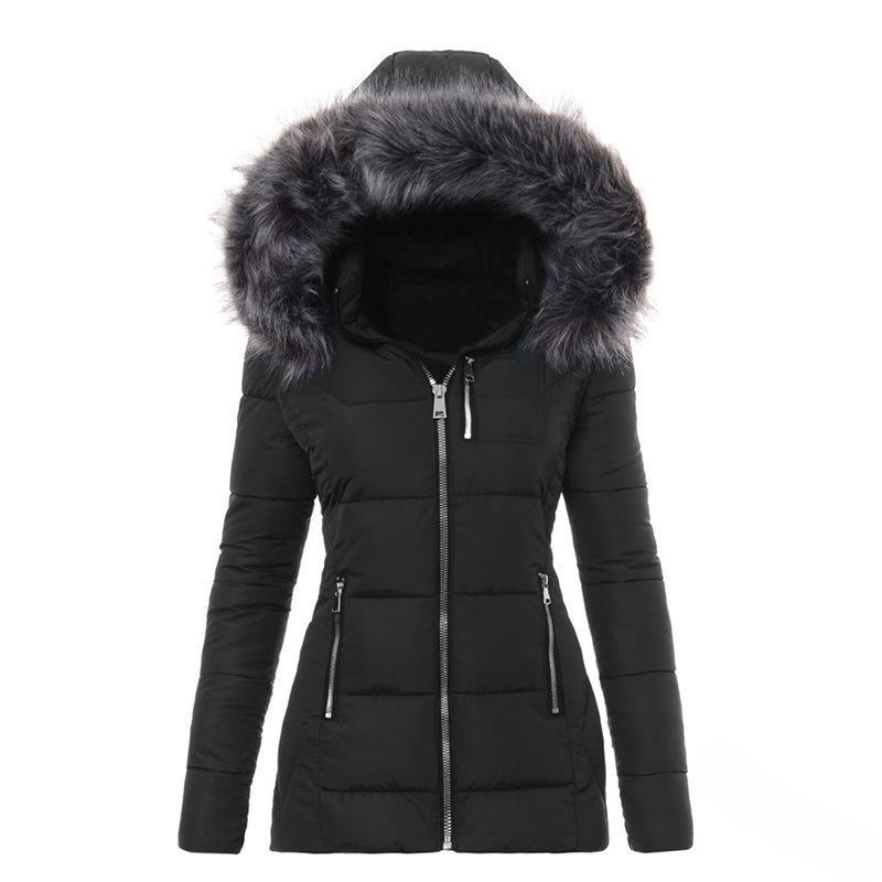 Damen Winterjacke mit abnehmbarem Kunstpelzkragen Echoarchiv