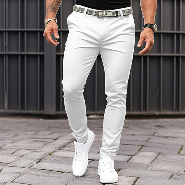Herren Slim-Fit Freizeithose mit elastischem Bund und seitlichen Eingrifftaschen Echoarchiv