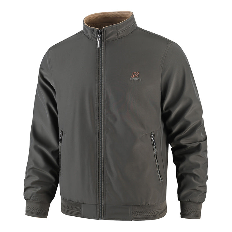 Herren Modische Freizeitjacke mit hohem Stehkragen und praktischen Taschen Echo Archiv