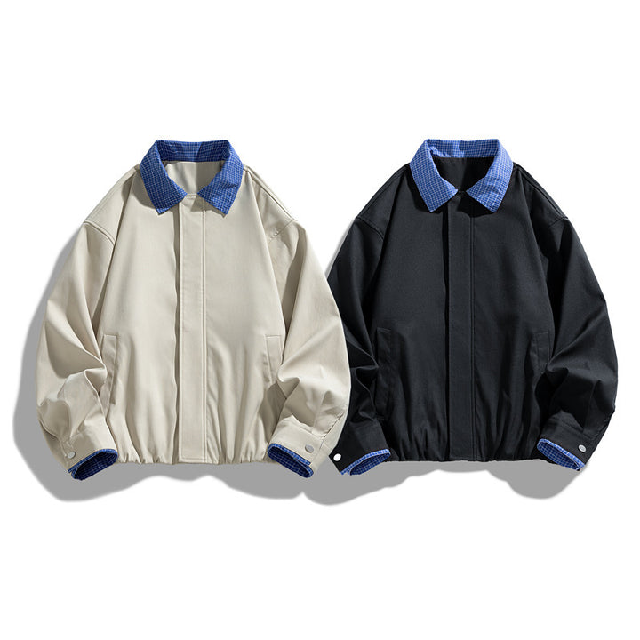 Damen Modische Blousonjacke mit Karo-Kragen Echo Archiv