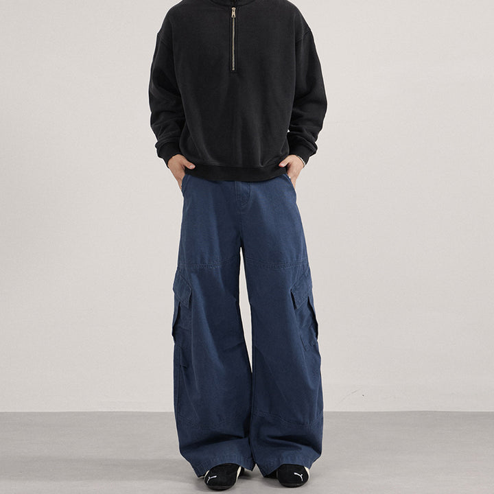 Herren Baggy-Cargohose im Utility-Stil mit tiefem Bund und extra weitem Bein Echo Archiv