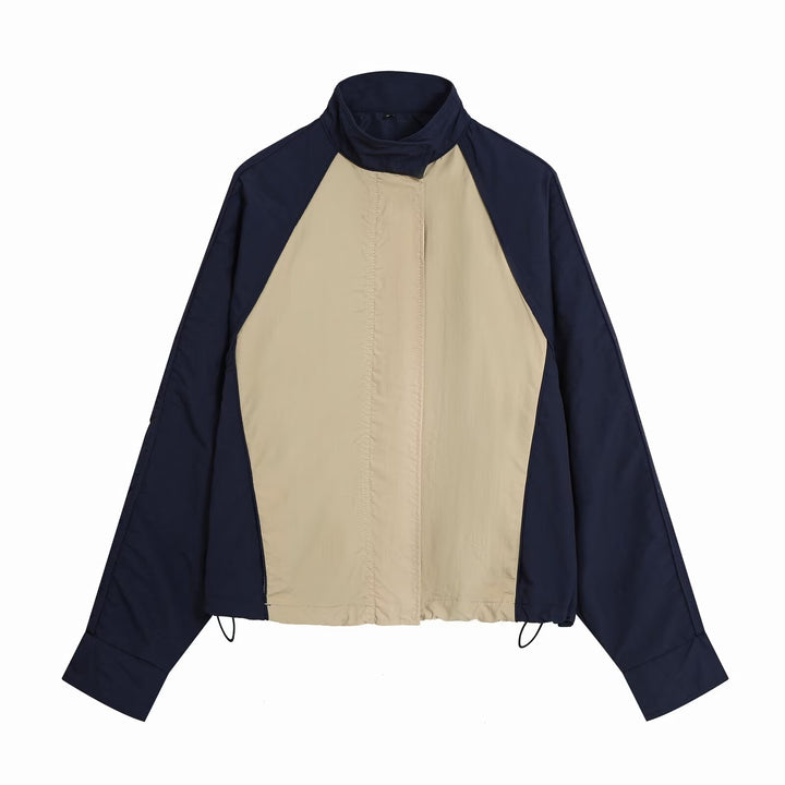 Damen Zweiteiliges Sportives Trackset mit Windbreakerjacke und weitem Trackhose Schnitt Echoarchiv