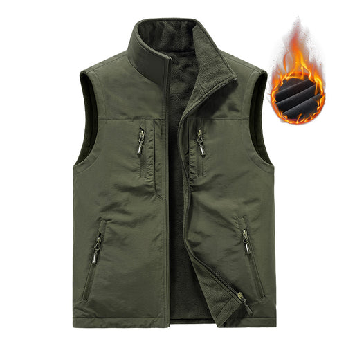 Herren Thermo-Outdoorweste mit Fleece-Innenfutter, windabweisender Shell und Mehrfach-Reißverschlusstaschen Echo Archiv