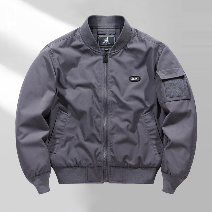 Herren Kurzblouson im Aviator‑Minimalstil mit Multifunktions‑Ärmeltasche Echoarchiv