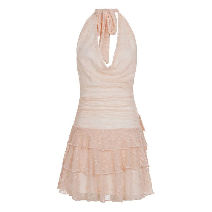 Damen Sommerliches Trägerkleid mit Raffungen und Rüschensaum Echo Archiv