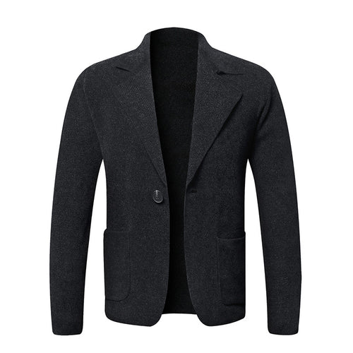 Herren eleganter Strickblazer mit praktischen Taschen Echoarchiv