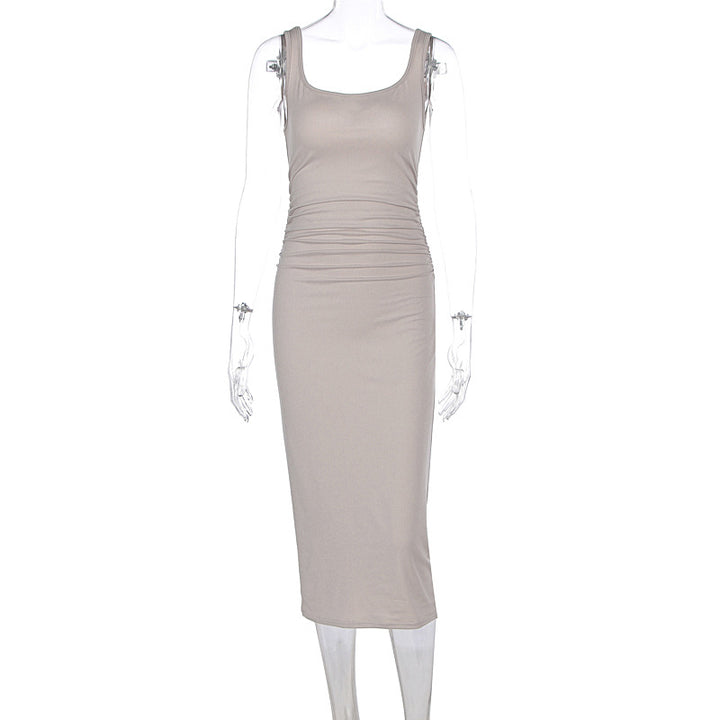 Damen Figurbetontes Midi-Kleid mit raffinierten Raffungselementen Echo Archiv