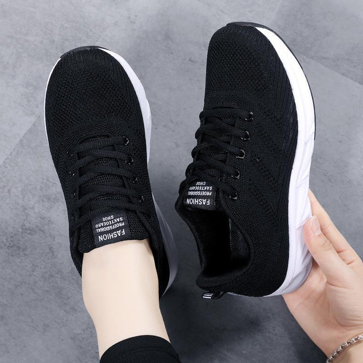 Damen nan leichtgewichtige atmungsaktive Strick-Laufschuhe mit viskoelastischer Einlegesohle und stoßdämpfender Zwischensohle Echo Archiv