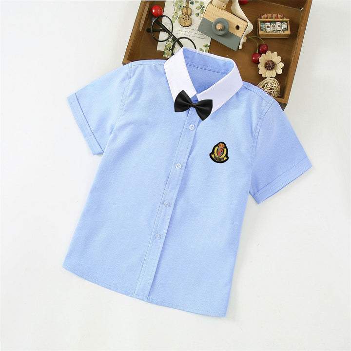 Jungen Elegantes Kurzarmhemd mit Fliege Echo Archiv