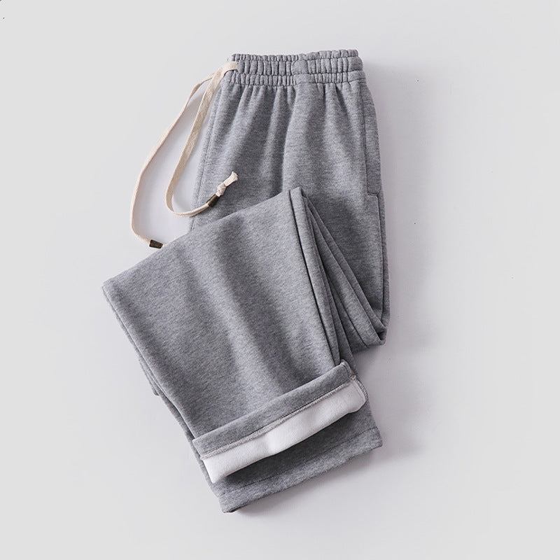 Unisex Gefütterte Fleece-Jogginghose mit elastischem Bund Kordelzug und schmalem Knöchelbündchen Echoarchiv