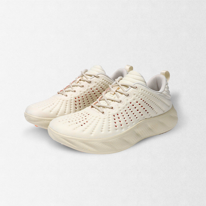 Damen Atmungsaktive Laufsneaker mit perforiertem Strickobermaterial und gedämpfter Plateausohle – Lioré
