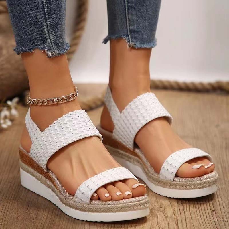 Echoarchiv | Bequeme Sommer Plateau Sandalen mit Keil für Frauen