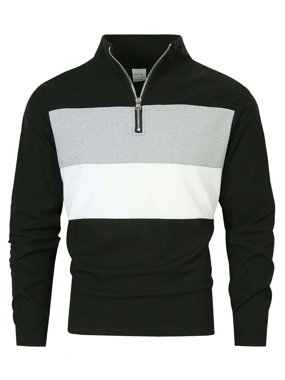 Herren Sportpullover mit modernem Stehkragen und Reißverschluss Echoarchiv