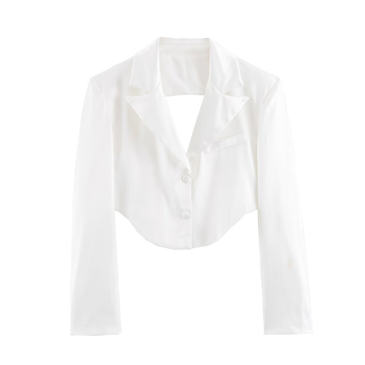 Damen Kurzblazer-Bolero mit Reverskragen und taillierter Silhouette Echo Archiv