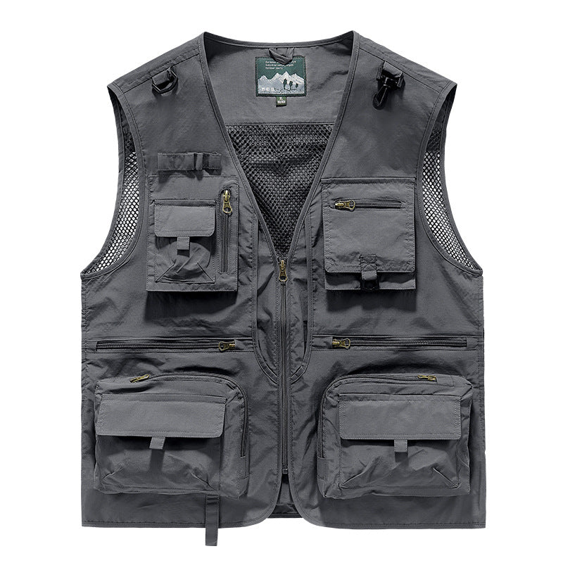 Herren nan multifunktionale Outdoor-Taktikweste mit zahlreichen Taschen und Netzbesatz Echo Archiv