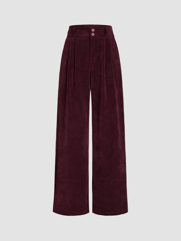 Damen Elegante und Weit geschnittene Cordhose Echo Archiv