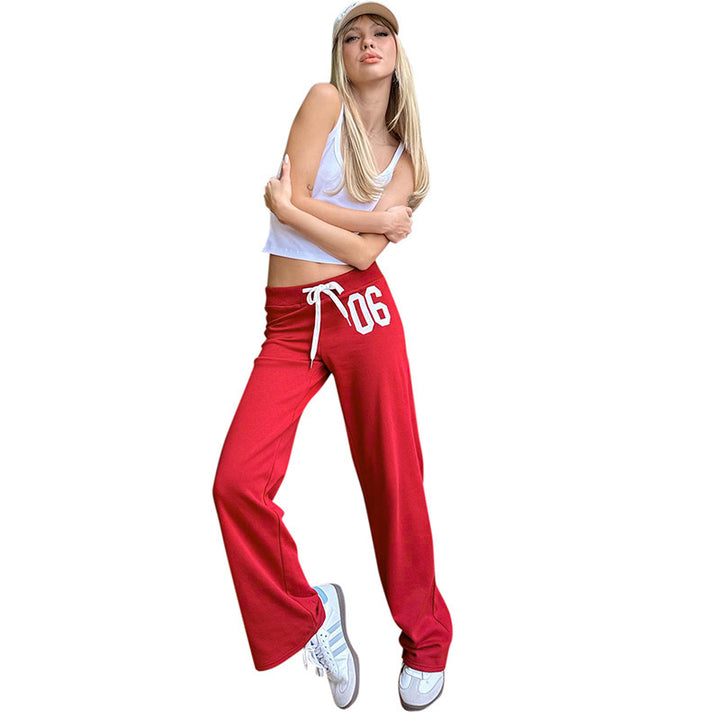 Damen lässige Sweatpants mit elastischem Bund und seitlichen Taschen Echo Archiv