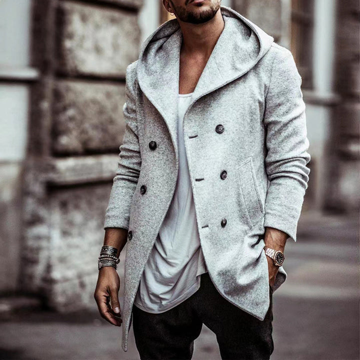 Herren Überziehjacke mit Kapuze und stylischem Stehkragen Echoarchiv