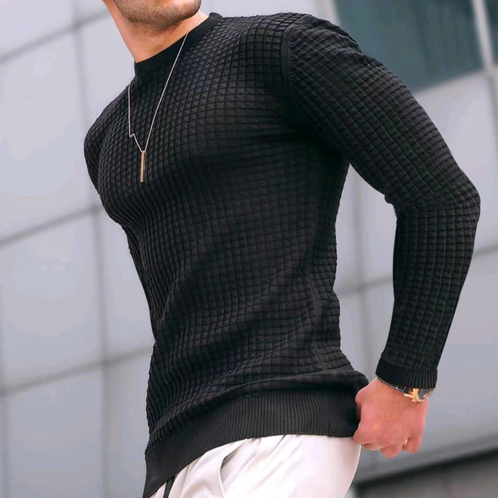 Herren Strickpullover mit strukturiertem Muster Echoarchiv